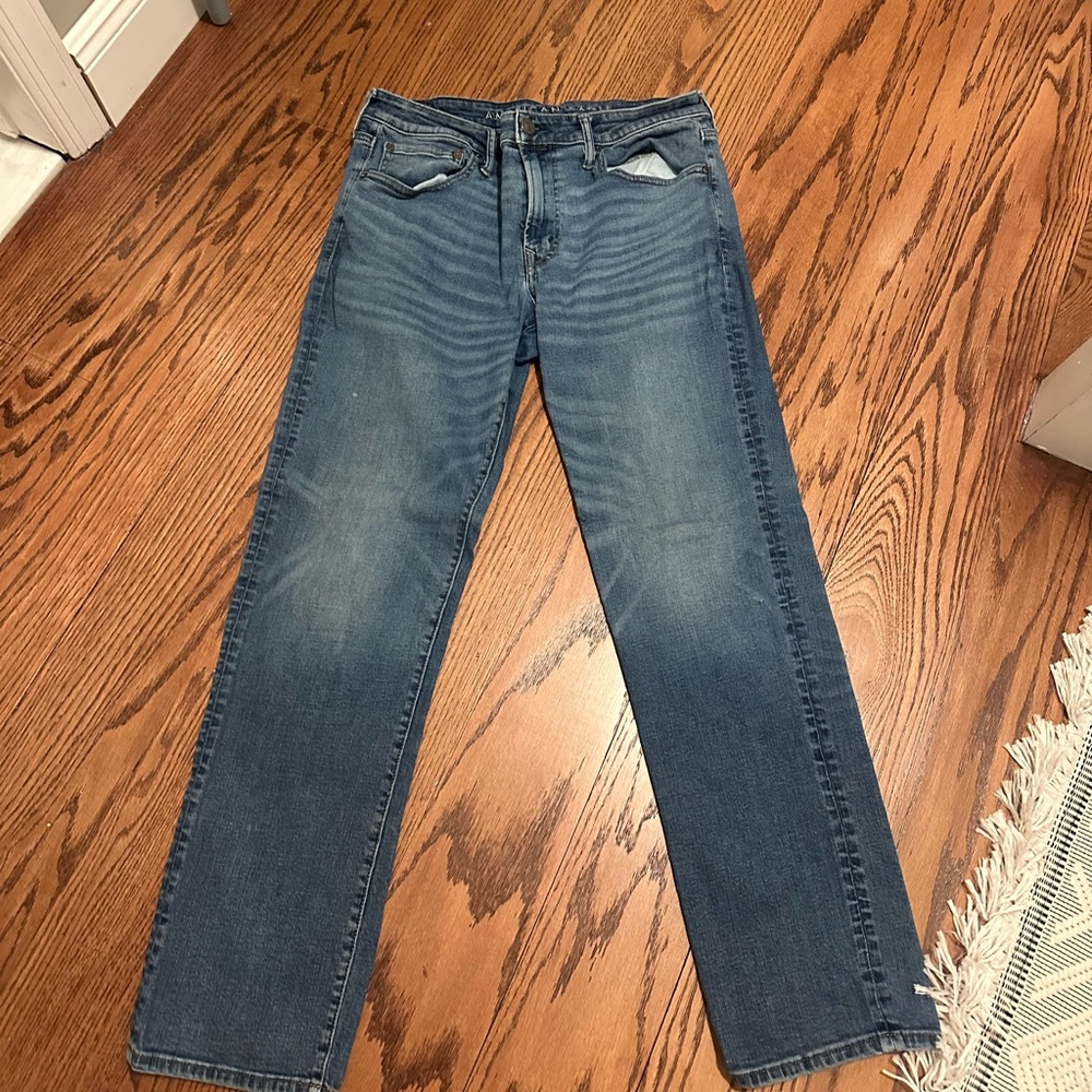 American Eagle Outfitters Men's Medium Blue Slim Straight Jeans